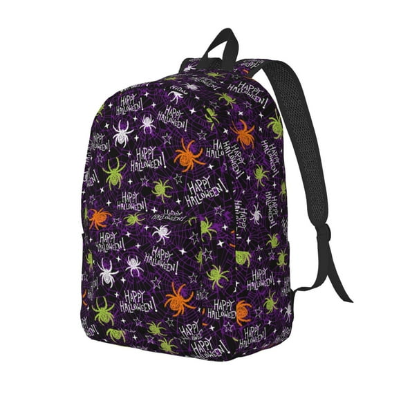 Saiise Halloween Print Laptop Backpack - Adjustable Shoulder Straps, Water-Resistant, Large Capacity, Stylish Design, Unisex for School, Office, Travel-Small