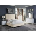 thumbnail image 2 of Acme Edzia Queen Bed Beige Velvet, 2 of 5