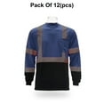 thumbnail image 1 of Radyan 2-Tones Mesh Reflective Long Sleeve Safety T-Shirt - 12 Pack, 100% Polyester, Size: Adult, 1 of 5