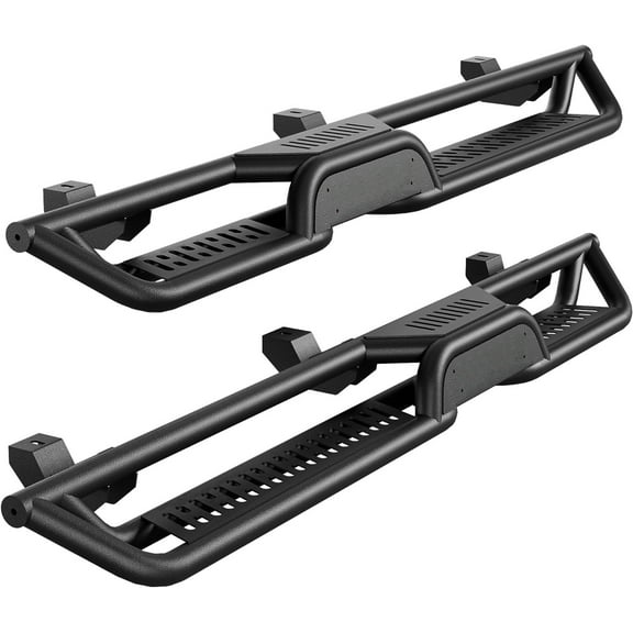 Garvee 6.5 Inches Running Boards Fits For 2015-2022 Chevy Colorado/GMC Canyon Crew Cab（4 Full-Size Doors）, Bolt-on Side Steps, Powder Coated Nerf Bar(2pcs)