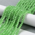 thumbnail image 2 of 20 Strand Baking Painted Imitation Jade Glass Bead Strands Faceted Rondelle Light Green 4x3mm Hole: 1mm about 105~110pcs/strand 38~39cm, 2 of 5