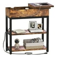 thumbnail image 2 of FABATO End Table and Nightstand with Charging Station, Rustic Brown, 2 of 7