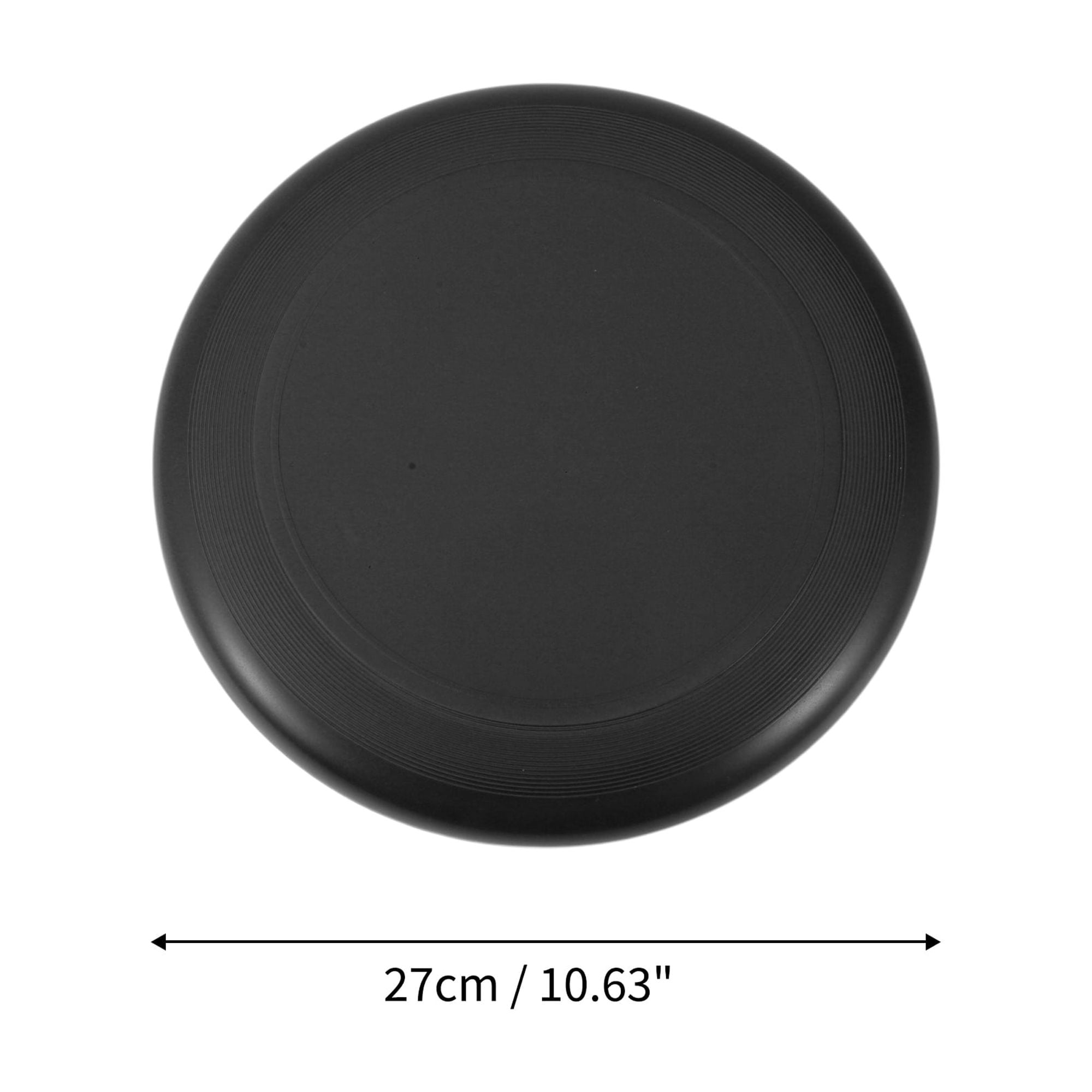Unique Bargains Solid Color Flying Disc for Outdoor and Indoor Fun 1 Pc ["Black"]