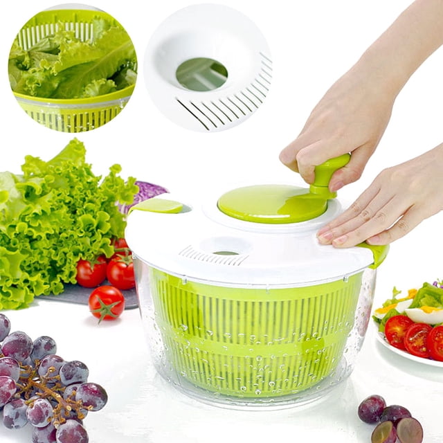 Secador Giratorio Manual Ehuebsd para Frutas y Lechuga 5 L Multiusos