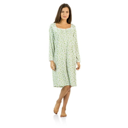 

Casual Nights Women s Square Neck Long Sleeve Floral Nightgown