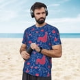 thumbnail image 4 of Wukai Chicken and Rooster Print Men's Short-Sleeved Mesh T-Shirt,Quick-Dry Short Sleeve Workout T-Shirt-6X-Large, 4 of 8