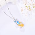 thumbnail image 4 of TANGPOET Sunflower Necklace for Women 925 Sterling Silver Butterfly Sunflower Necklace 18K Gold Plated Hypoallergenic Crystal Jewelry Gift for Wife, 4 of 5