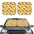 thumbnail image 2 of Haiem Modern Elegant Sunflower Car Windshield Sun Shade (2 Pieces) Foldable Windshield Sun Shade Car Accessories for Truck SUV Pickup-Small, 2 of 7