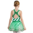 thumbnail image 2 of renvena Kids Girls Sleeveless Sequins Tutu Dress Leotard Figure Ice Skating Christmas Ballet Dance Costumes Green 10, 2 of 7