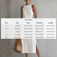thumbnail image 3 of QUNYINEY White Womens Sundresses Sleeveless Long Cotton Summer Tank Dress Crew Neck Slit Loose Fit Casual with Pockets Dresses, 3 of 6