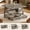 Farmhouse Grey, variant on 40" 4-in-1 Expandable Lift Top Coffee Table, Convertible Center Dining Table with Hidden Compartment, 2 Storage Drawers & Open Shelves for Small Space Living Room, White+Walnut
