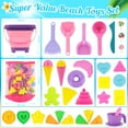 thumbnail image 4 of KiddiTouch 35Pcs Beach Sand Toy, Sandbox Toys with Collapsible Bucket & Mesh Bag, 18 Sand Molds Tools, Castle Kit for Girls Kids Ages 3-12, 4 of 9