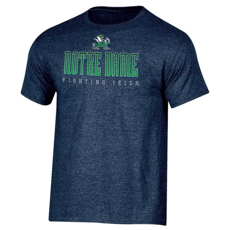 Irish Notre Dame Soccer Ball - Men's Russell Navy Notre Dame Fighting Irish Basic Logo Crew Neck T-Shirt