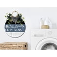 thumbnail image 3 of The Laundry Sign Front Door Porch Decorations, Round Rustic Wood Hanging Sign for Farmhouse Porch Outdoor Home Holiday Front Door Sign Decor, 3 of 6