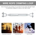 thumbnail image 3 of SHINYPASING 1Pc Carbon Steel Jaw Turnbuckle Silver for Wire Rope Adjustment, 3 of 6