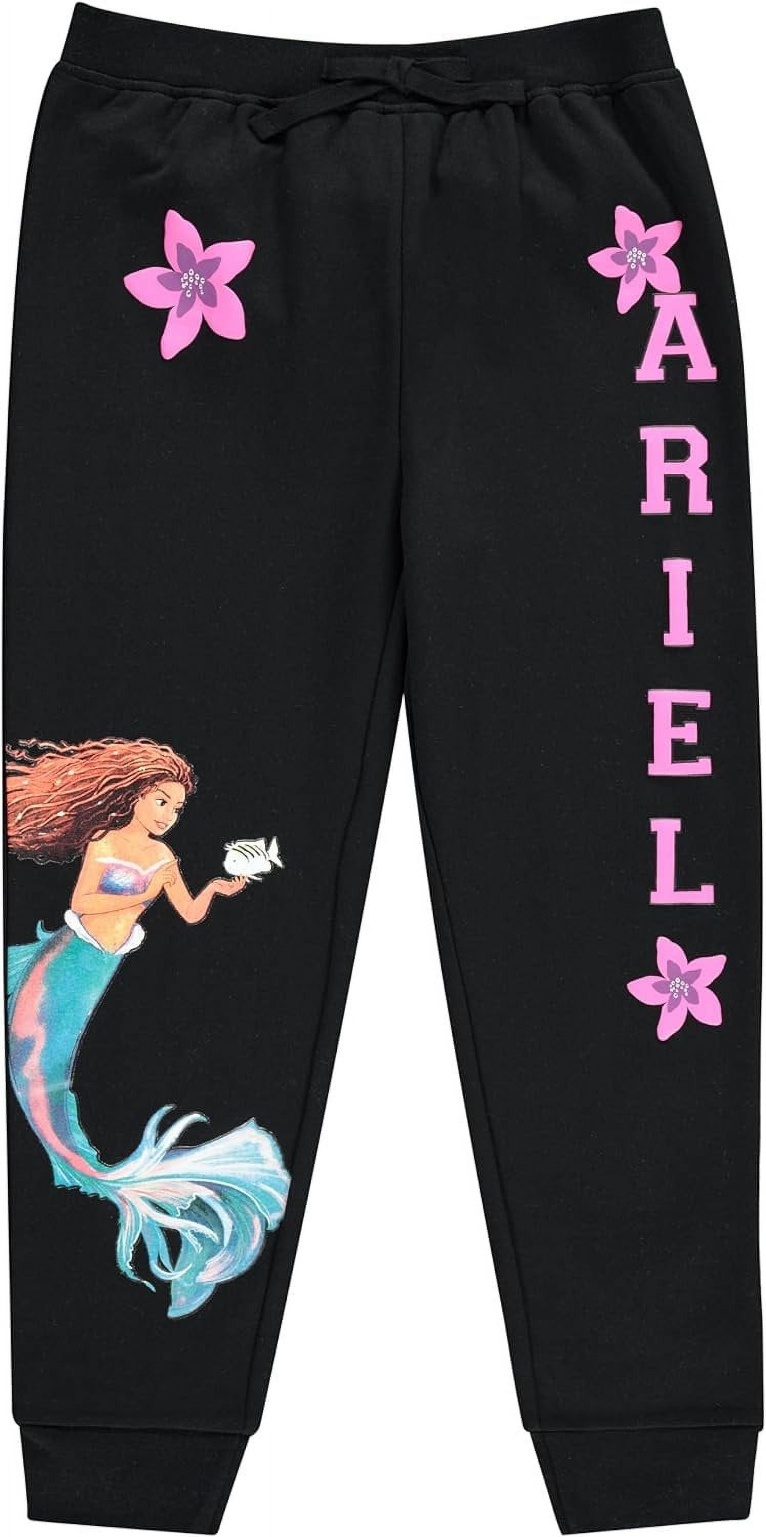 The Little Mermaid Movie Girls Hoodie Sweatshirt & Jogger Clothing Set. Little and Big Girl Sizes 4-16