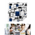 thumbnail image 4 of Blue Geometric Cloth Napkins Set of 8 Reusable Dinner Napkins, Minimalist Black Gray Abstract Striped Cocktail Napkin Washable Table Napkins for Wedding/Holiday Party/Baby Shower 20"x20", 4 of 7