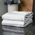 thumbnail image 4 of T-fal Dual-Sided Skipping Striped Kitchen Towels, 2-Pack, Graphite, 4 of 5