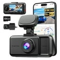 thumbnail image 1 of REDTIGER A6 3 Channel Dash Cam , 2.5K+1080P+1080P,Triple Dash Cam with WiFi & GPS, Triple Dash Camera with 64GB Card, Loop Recording, Night Vision, Black, 1 of 10