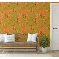 thumbnail image 5 of S4sassy Self-Stick Decorative Wallpaper, Floral Bloom Print Wall Paper, Textured Vinyl Waterproof Contact Paper, Green, 25"x120"inch Removable Renter Friendly Wall Covering For Bedroom, Dining room, 5 of 9