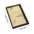 thumbnail image 6 of Bamboo Embroidery Decorative Wood Tray, Rectangular Storage Tray for Living Room, Desk & Tabletop Organization, 6 of 6