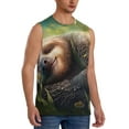 thumbnail image 2 of Daiia Daisy Sleeping Sloth Printed Men's Tank Tops,Casual Soft Sleeveless Gym Muscle Shirts Bodybuilding Tee-XX-Large, 2 of 8