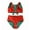Red, variant on Toddler Cute 2 Piece Swimsuits Girls Summer Tie Knot Back Bikinis Swimwear Bottoms Watermelon Sweet Bathing Suit, Red, 2 Years
