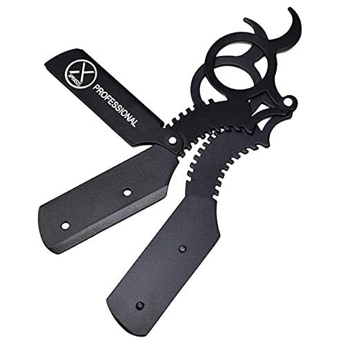 Barber Full Blade Straight Razor Black German made stainless steel (Dragon) By Xpersis Pro