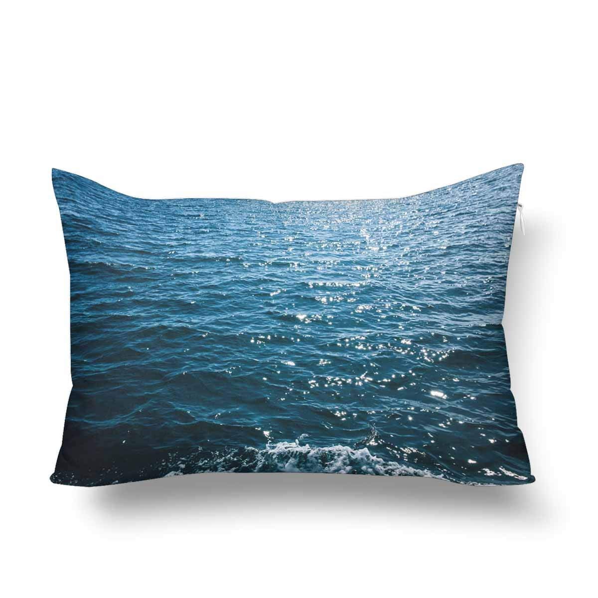 GCKG Deep Blue Sea Ocean Wave Summer Water Pillow Cases Pillowcase