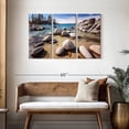 thumbnail image 3 of Elephant Stock Lake Tahoe Landscape Wall Art - Horizontal Multi Panel Canvas - Living Room Wall Decor - Nature Multi Panel - White And Teal Decor - 45" x 28", 3 of 8