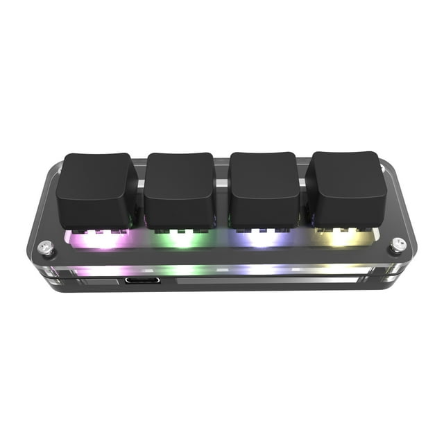Gaming Key Keyboard Mechanical Custom Small Keyboard Custom Key4 Small Keyboard Copy Paste Gaming Game Mini Mechanical Keyboard Light Up Gaming Keyboard