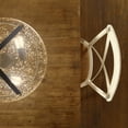 thumbnail image 4 of Costway 3-Light Semi Flush Mount Ceiling Light Industrial Seeded Glass Pendant Lamp, 4 of 10