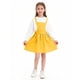 thumbnail image 1 of Falda de tirantes de color liso para niños con cintura elástica, informal y cómoda, de poliéster para adultos., 1 of 6
