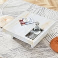 thumbnail image 2 of CoSoTower A Modern and Practical Coffee Table with Imitation Marble Patterns, Made of MDF Material, The Fusion of Elegance and Natural Fashion 31.4"* 31.4"* 12 ", 2 of 9