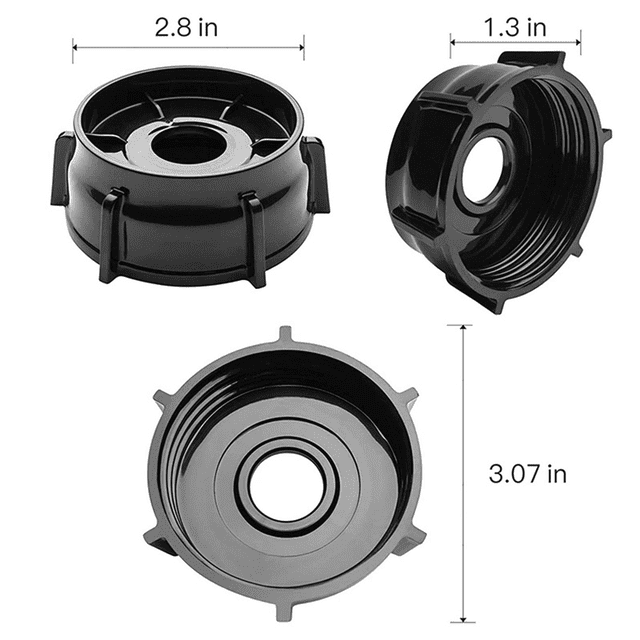 3Pcs 4902-003 Blender Jar Bottom for and Osterizer Blenders, Premium Blender Replacement Parts (Black)
