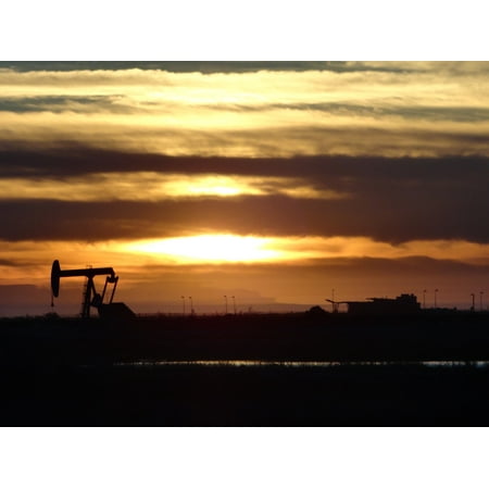 Canvas Print Oil Rig Sunset Huntington Beach Canvas Print Oil Rig Sunset Huntington Beach Stretched 10 X 14