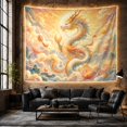 thumbnail image 6 of Mountain Lake Winding with Dragon Detailed Painterly Long, Mystical Fantasy for Space Lovers, Galaxy Room Decor, Mother'S Day Gift, Tapestry Wall Hanging for Bedroom and Dorm, 6 of 7