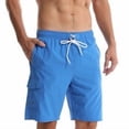 thumbnail image 2 of Thousandth Men's Casual Plus Size Comfortable Summer Drawstring Loose Elastic Waist Relaxed Pocket Breathable Athletic Shorts Gym Shorts, 2 of 9