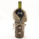 thumbnail image 3 of Naiovety Funda de botella de vino de Navidad estilo Vintage Año Nuevo manga de cerveza pajarita de Navidad ropa de champán con botón fiesta Kits de decoración para fiestas Gris, 3 of 6