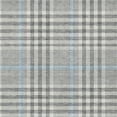 thumbnail image 5 of 10' X 14' Gray Blue And Beige Plaid Washable Indoor Outdoor Area Rug, 5 of 5