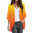 thumbnail image 2 of JTZGDY Lightweight Chiffon Kimono Cardigans for Women Dressy Casual 3/4 Length Sleeve Open Front Cardigan Outwear Tops Loose Fit Beach Cover ups, 2 of 7
