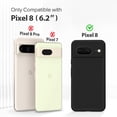 thumbnail image 3 of KOMI for Google Pixel 8 Case, Liquid Silicone Case with 2X Screen Protectors, Full Body Protective Cover, Shockproof, Slim Phone Case, Anti-Scratch Soft Microfiber Lining 6.2", Black, 3 of 5