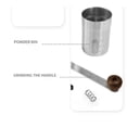 thumbnail image 4 of Manual Coffee Grinder with Conical Burr - Adjustable Stainless Steel Hand Crank Grinder for French Press, Espresso, Travel Camping, 4 of 9