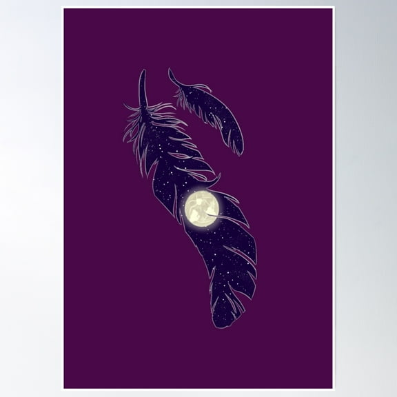 Moonlite Flight Poster Wall Art, Modern Wall Decor, 8x12 UNFRAMED