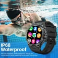 thumbnail image 2 of Military Smart Watch for Men AMOLED 1.43" Rugged Smart Watch with 100+ Sports Modes Fitness Tracker Watch with Heart Rate Sleep Tracker Tactical Smartwatch for iPhone Android, 2 of 7