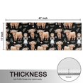 thumbnail image 2 of Highland Cow and Girl Print Anti Fatigue Kitchen Rugs Set Of 2, Non Slip Washable Decorative Floor Mats for Sink Laundry and Home Use, 17"x47", 2 of 2