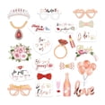 thumbnail image 2 of 23 Pieces Wedding Photo Props Bridal Shower Party Decorations Selfie Stations for Wedding Party Game Accessories, 2 of 8