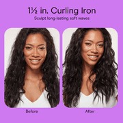 مكواة تجعيد الشعر Conair Double Ceramic 1-1/2، تخلق تموجات ناعمة للشعر المتوسط إلى الطويل