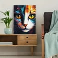 thumbnail image 5 of Colorful Cat Abstract Oil Painting Canvas Art，Suitable for Living Room， Bedroom， Office， Dining Room， and Bathroom Decoration., 5 of 8