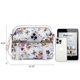 thumbnail image 4 of Bandolera Dasein para mujer, borla, bolsillo con cremallera, estampado floral blanco, 4 of 6